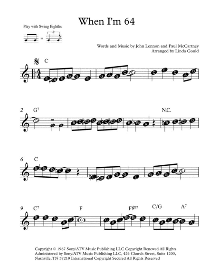 When I'm Sixty-four Voice scores gallery preview page 4