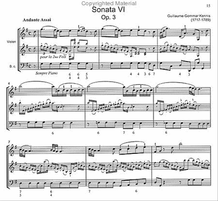 Six sonatas for violin and continuo - Opus 3 - Sonatas IV to VI Violin scores gallery preview page 2