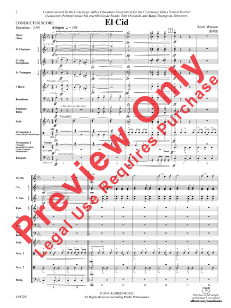 El Cid Concert Band scores gallery preview page 3