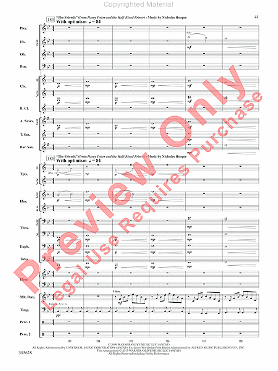 The Complete Harry Potter Concert Band scores gallery preview page 42