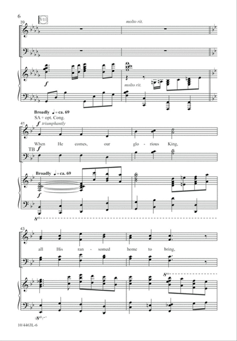 Hallelujah! What a Savior! 4-Part scores gallery preview page 6