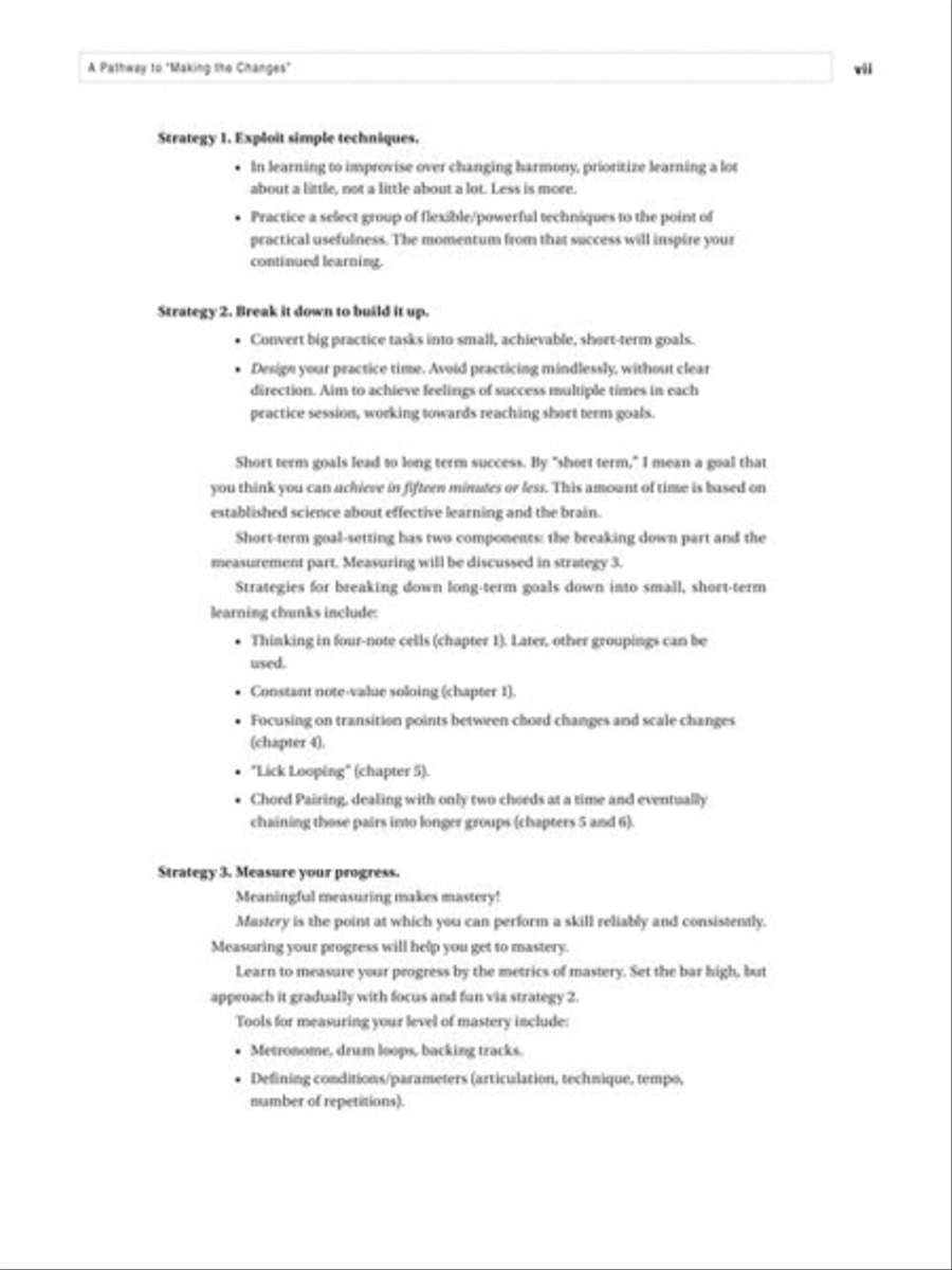 Jazz Guitar Improvisation Strategies Electric Guitar scores gallery preview page 7