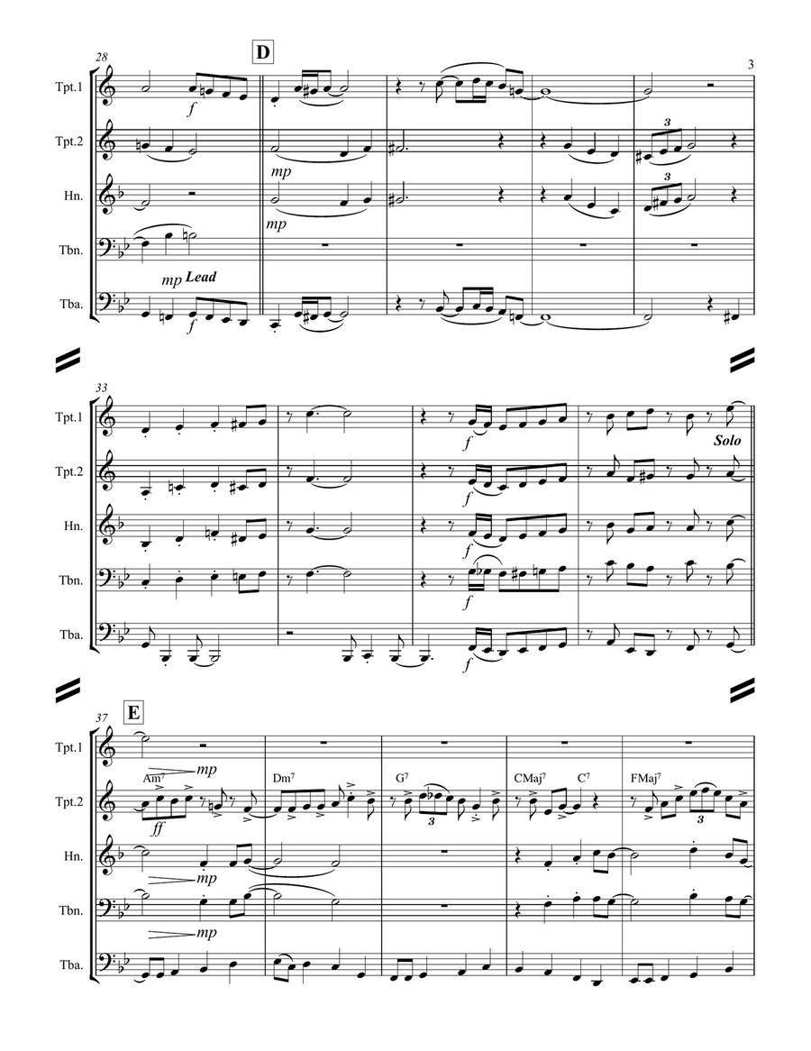 Fly Me To The Moon (in Other Words) Brass Ensemble scores gallery preview page 4