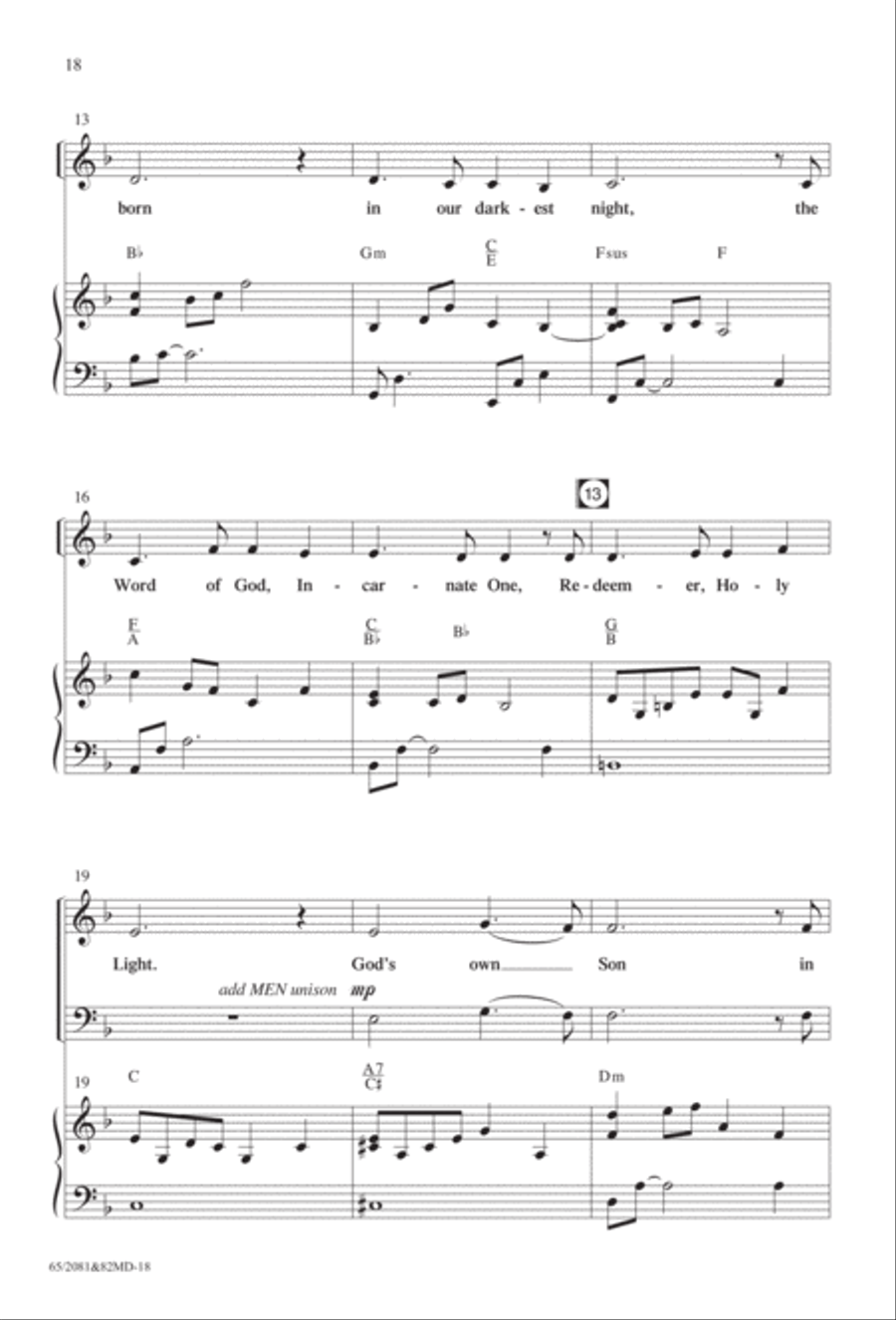 And It Came to Pass, Emmanuel - SATB Score with Performance CD image number null