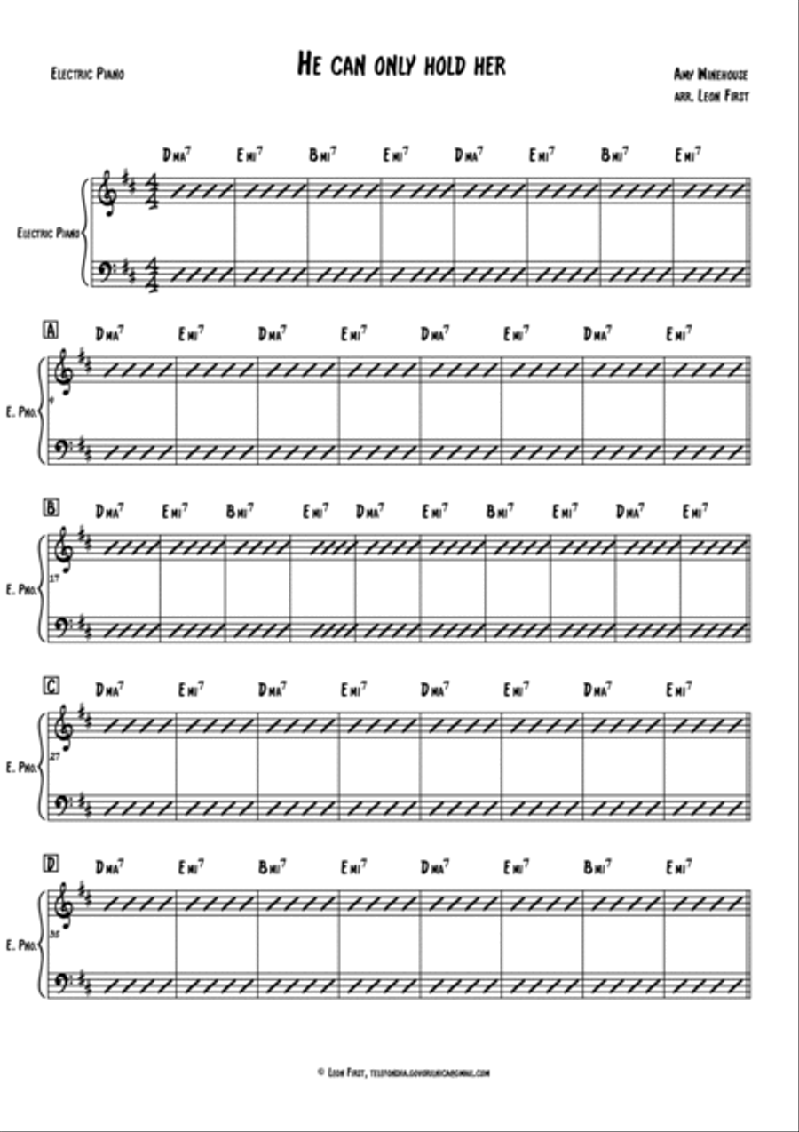 He Can Only Hold Her Jazz Ensemble scores gallery preview page 5