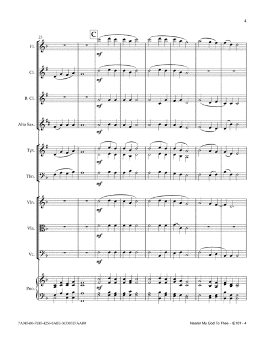 Nearer My God To Thee Full Orchestra scores gallery preview page 5