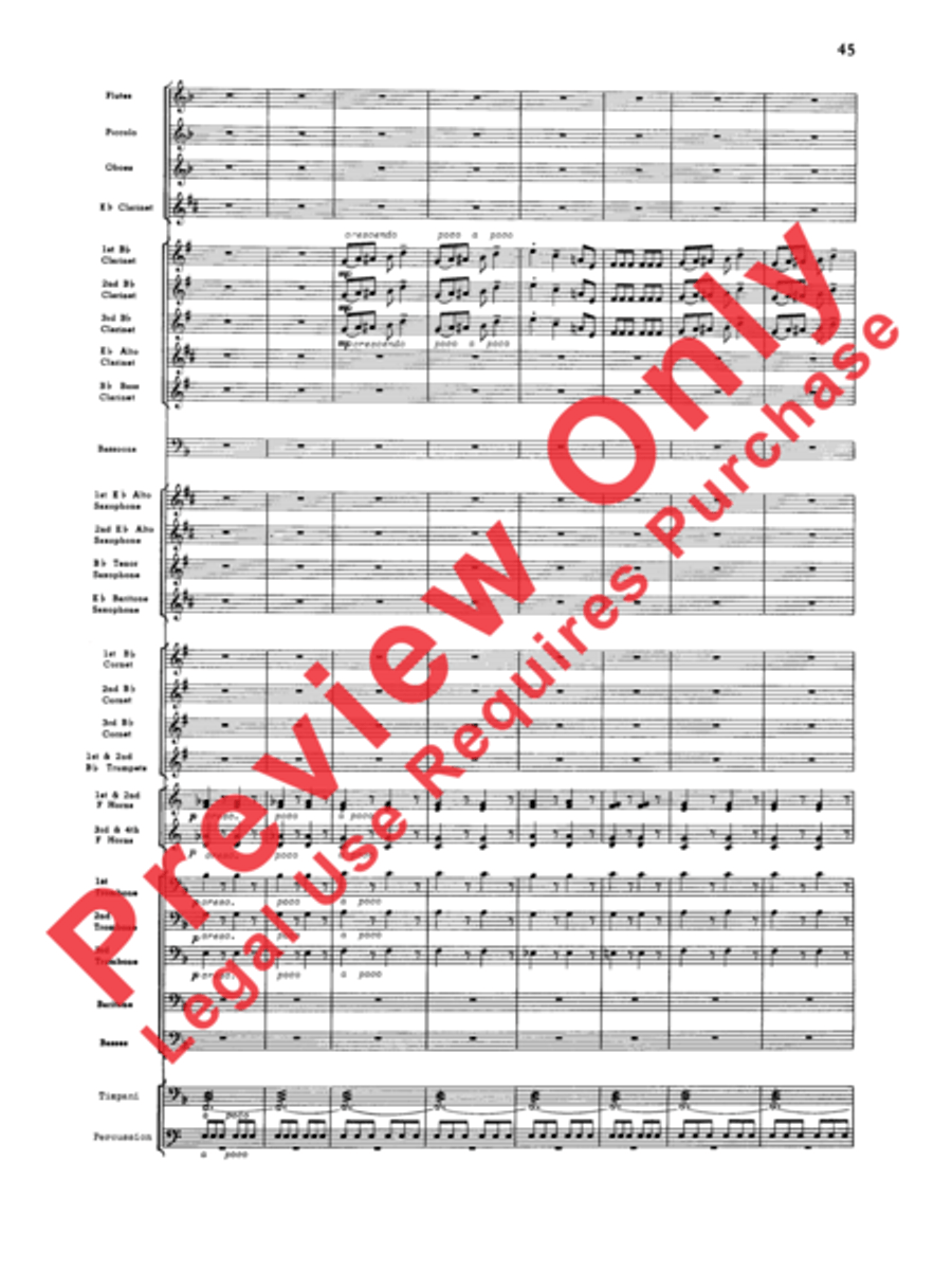 Third Suite (I. March, II. Waltz, III. Rondo) Concert Band scores gallery preview page 47