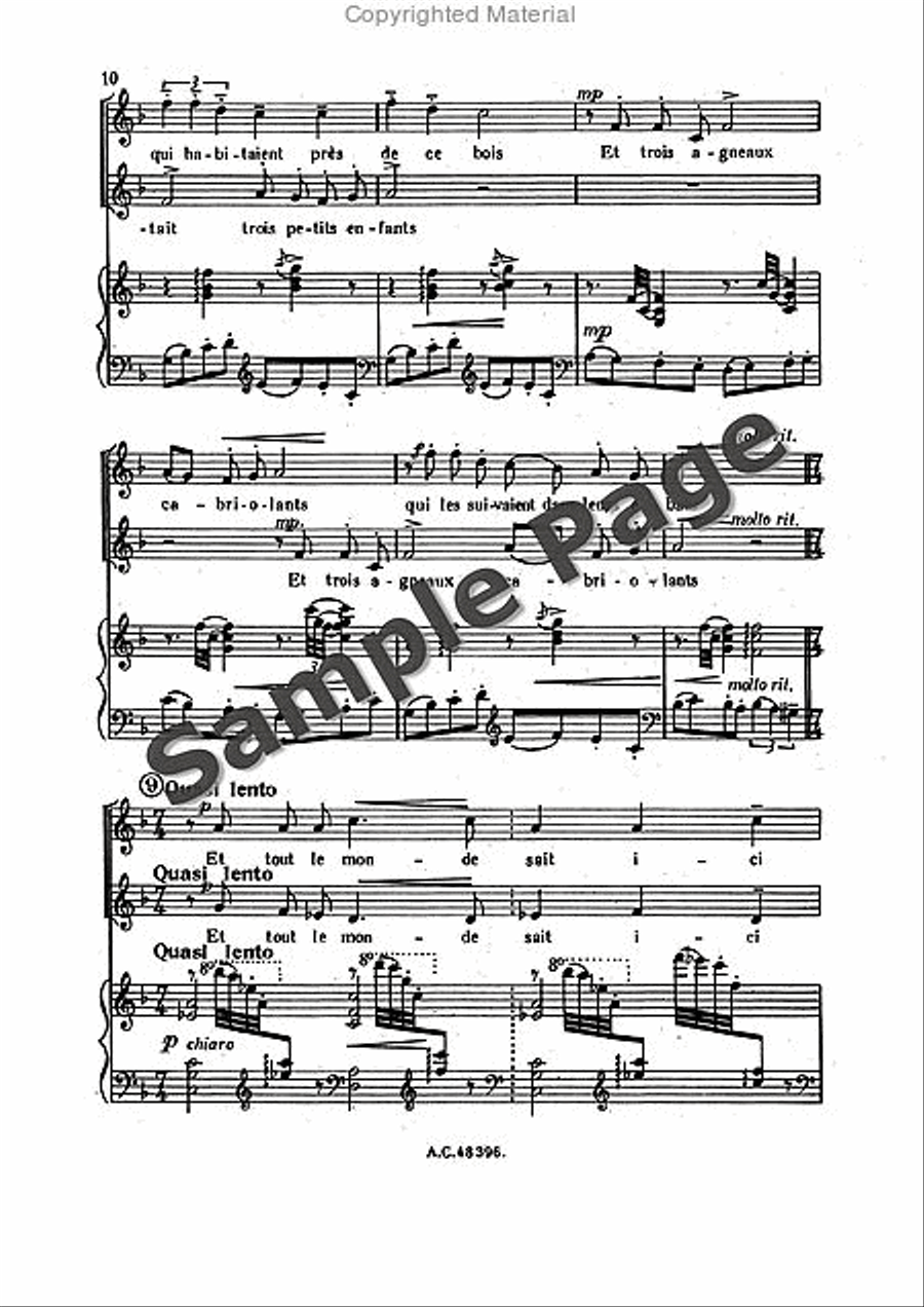 Bernier R Sortileges Ingenus (ep) Women's Choir scores gallery preview page 11