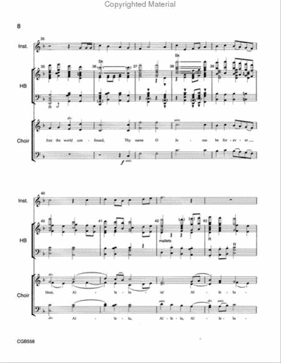 Resounding Alleluias Full Score Handbell Choir scores gallery preview page 3
