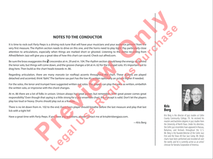 Party Peeps Jazz Ensemble scores gallery preview page 3