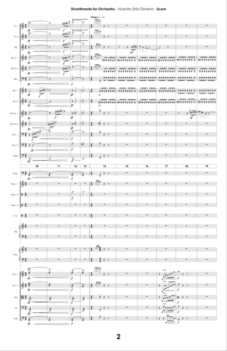 Divertimento For Orchestra Jazz Ensemble scores gallery preview page 2