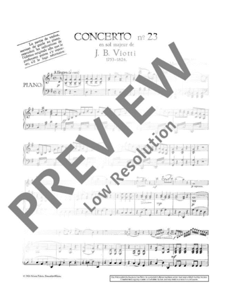 Concerto N°23 G major