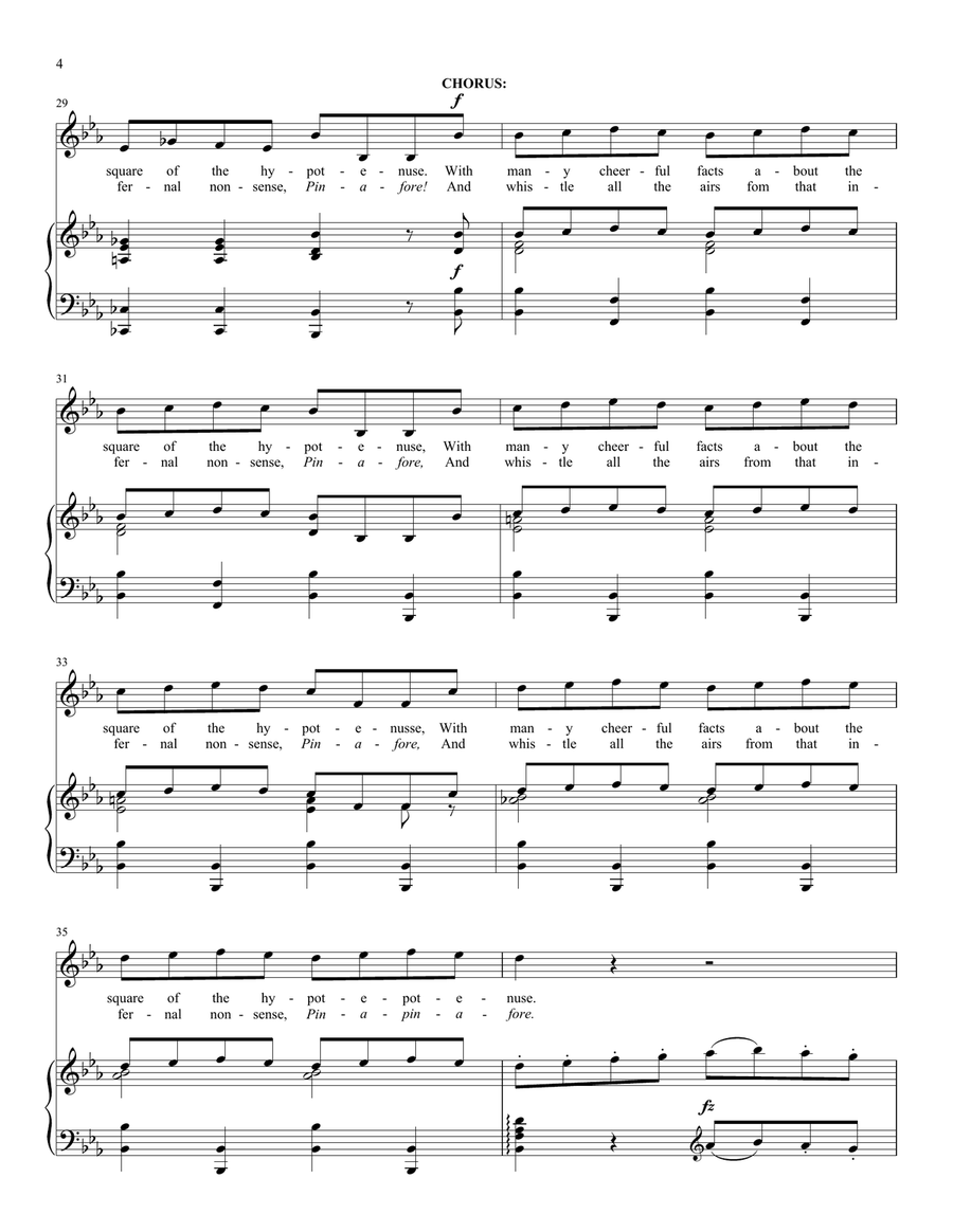 I Am The Very Model Of A Modern Major-General (from The Pirates Of Penzance) Voice scores gallery preview page 4