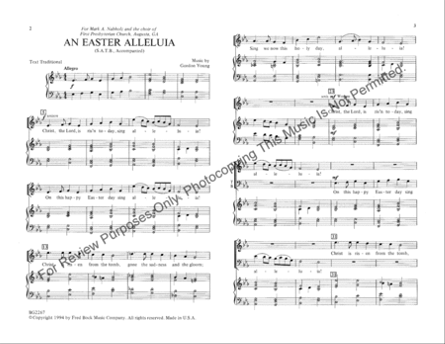 An Easter Alleluia! 4-Part scores gallery preview page 2