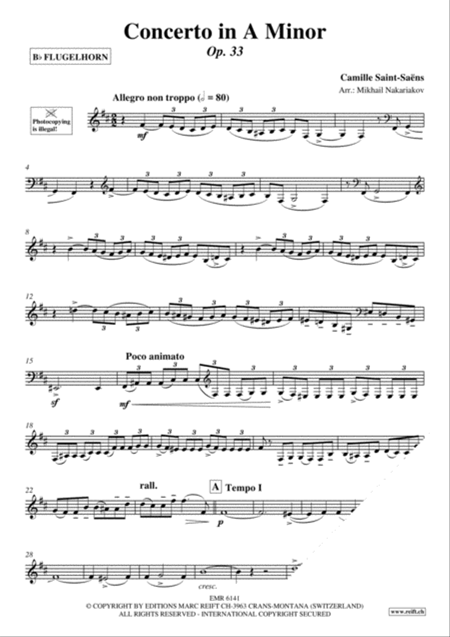 Concerto in A Minor Concerto in A Minor Flugelhorn scores gallery preview page 3