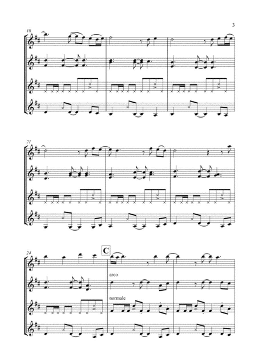 Stand By Me String Quartet scores gallery preview page 5