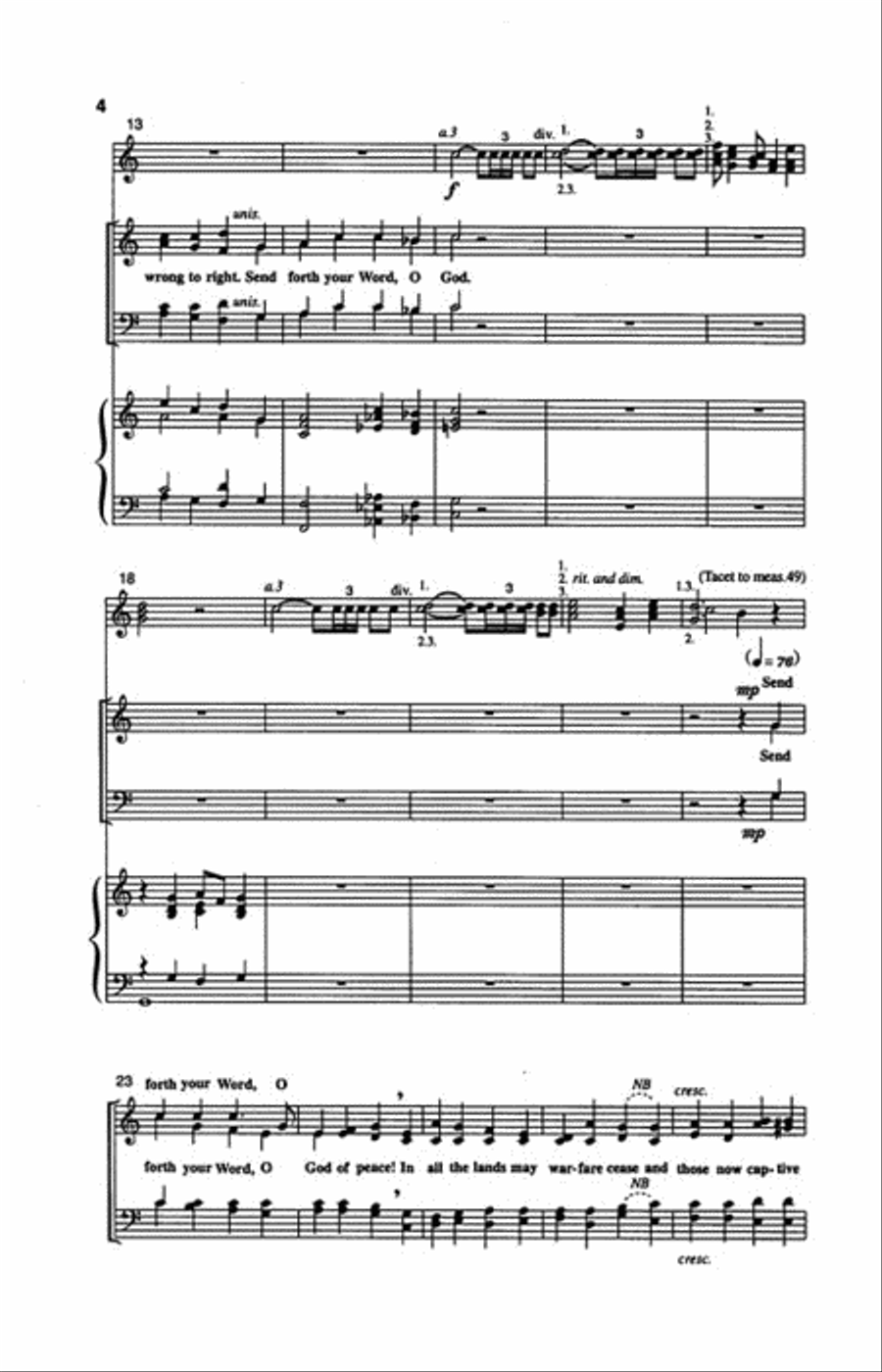 Send Forth Your Word, O God 4-Part scores gallery preview page 3