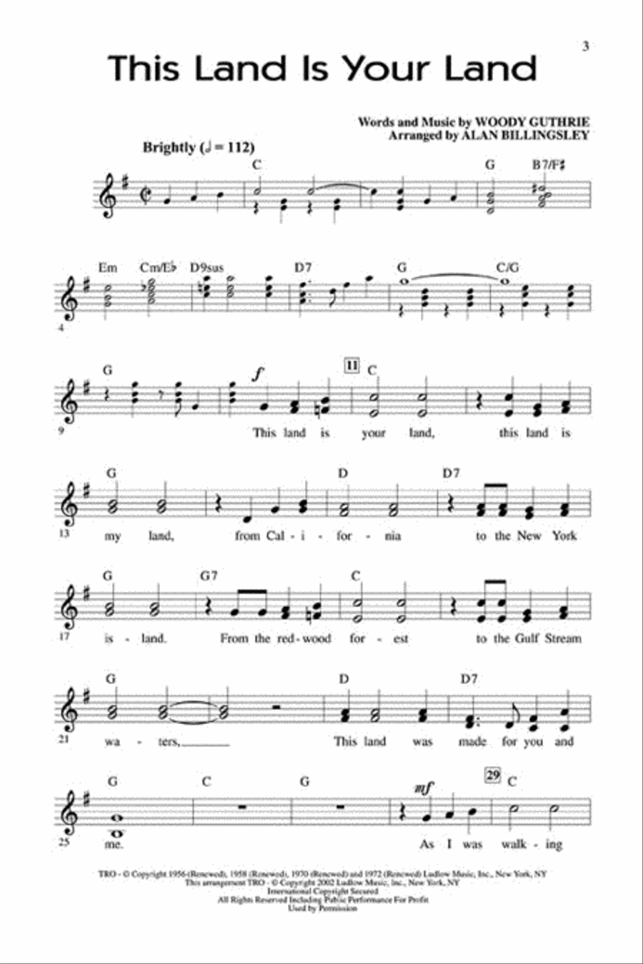 This Land Is Your Land (Collection of Woody Guthrie Songs) Choir scores gallery preview page 7