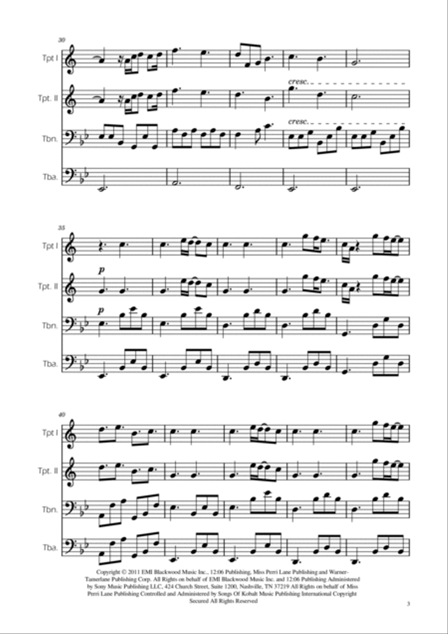 A Thousand Years A Thousand Years Brass Quartet scores gallery preview page 3