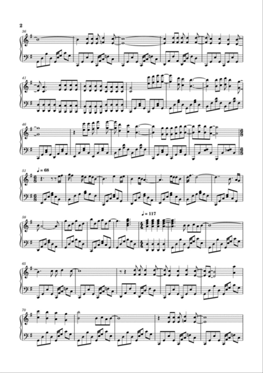 Suspicious Minds Piano Solo scores gallery preview page 2