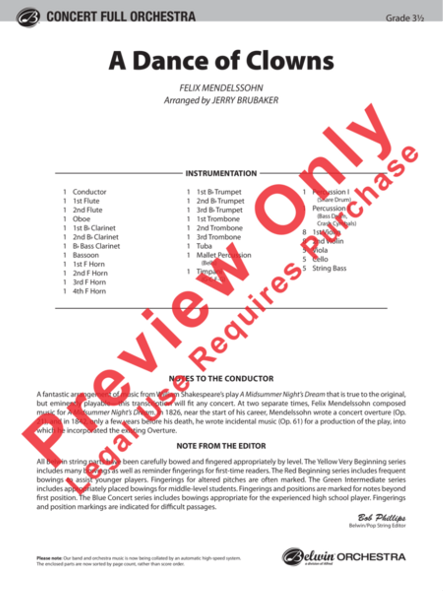 A Dance of Clowns Full Orchestra scores gallery preview page 2