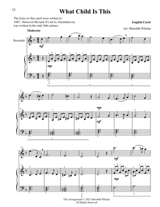 Christmas Duets for Recorder & Piano: What Child is This (Greensleeves)