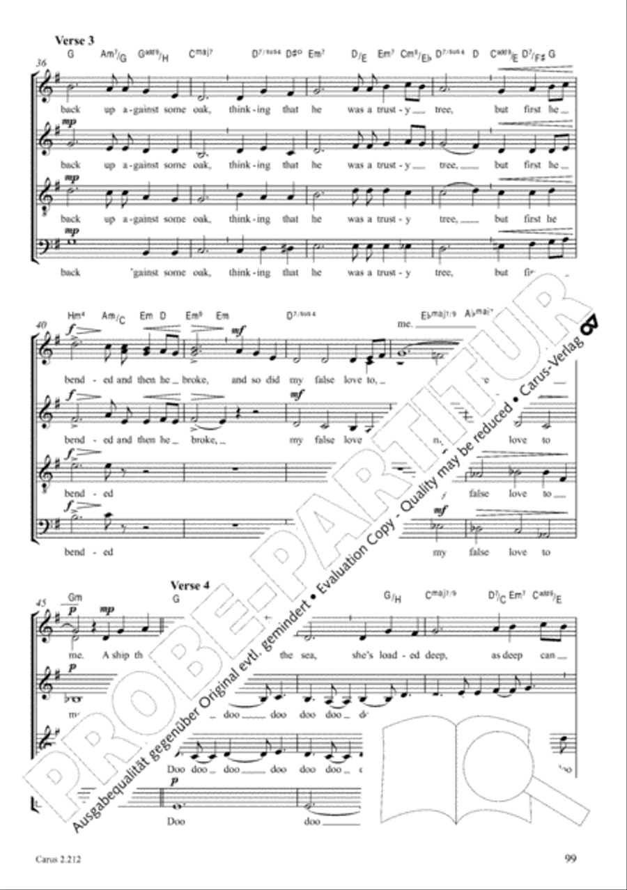 Love songs. Choral collection with CD 4-Part scores gallery preview page 84