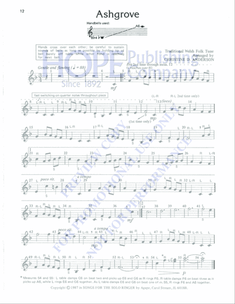 Songs for the Solo Ringer, Vol. 1 Percussion scores gallery preview page 16