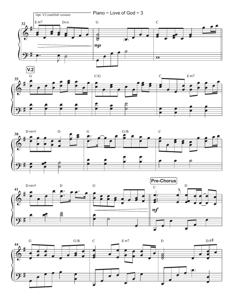 Love Of God Piano Solo scores gallery preview page 4
