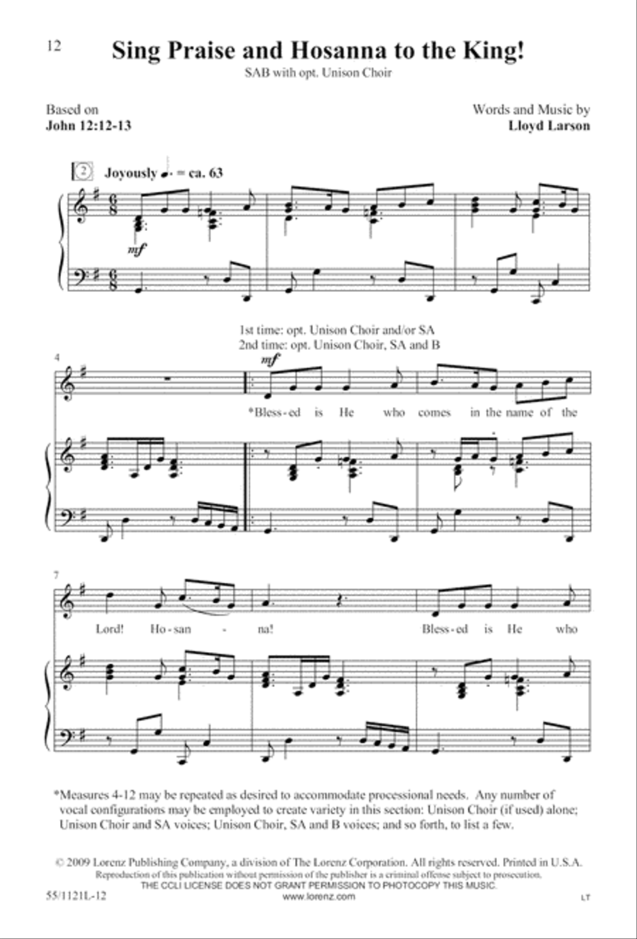 Touched by the Christ Touched by the Christ 3-Part scores gallery preview page 13