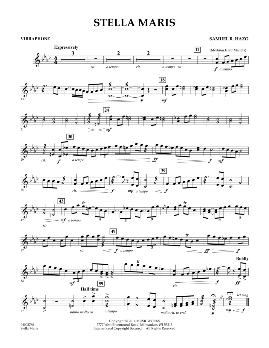 Stella Maris - Vibes Stella Maris - Vibes Concert Band scores gallery preview page 1