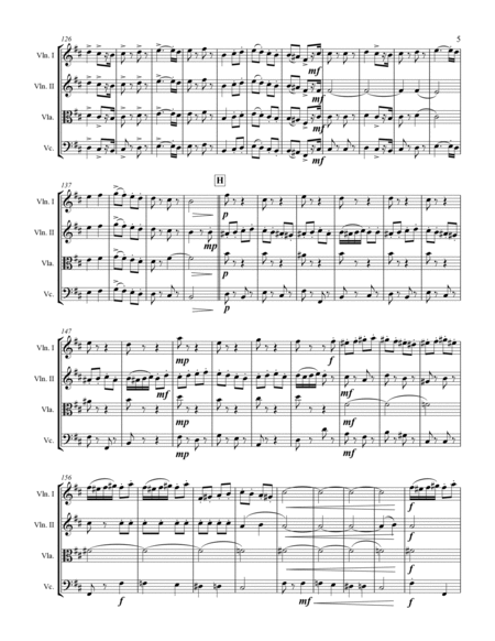 Bizet - Farandole from L'Arlesienne Suite No. II (for String Quartet) image number null