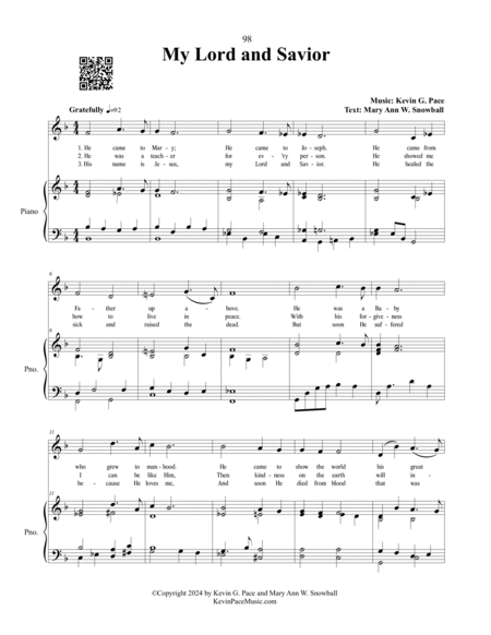 My Lord and Savior, sacred music for children image number null