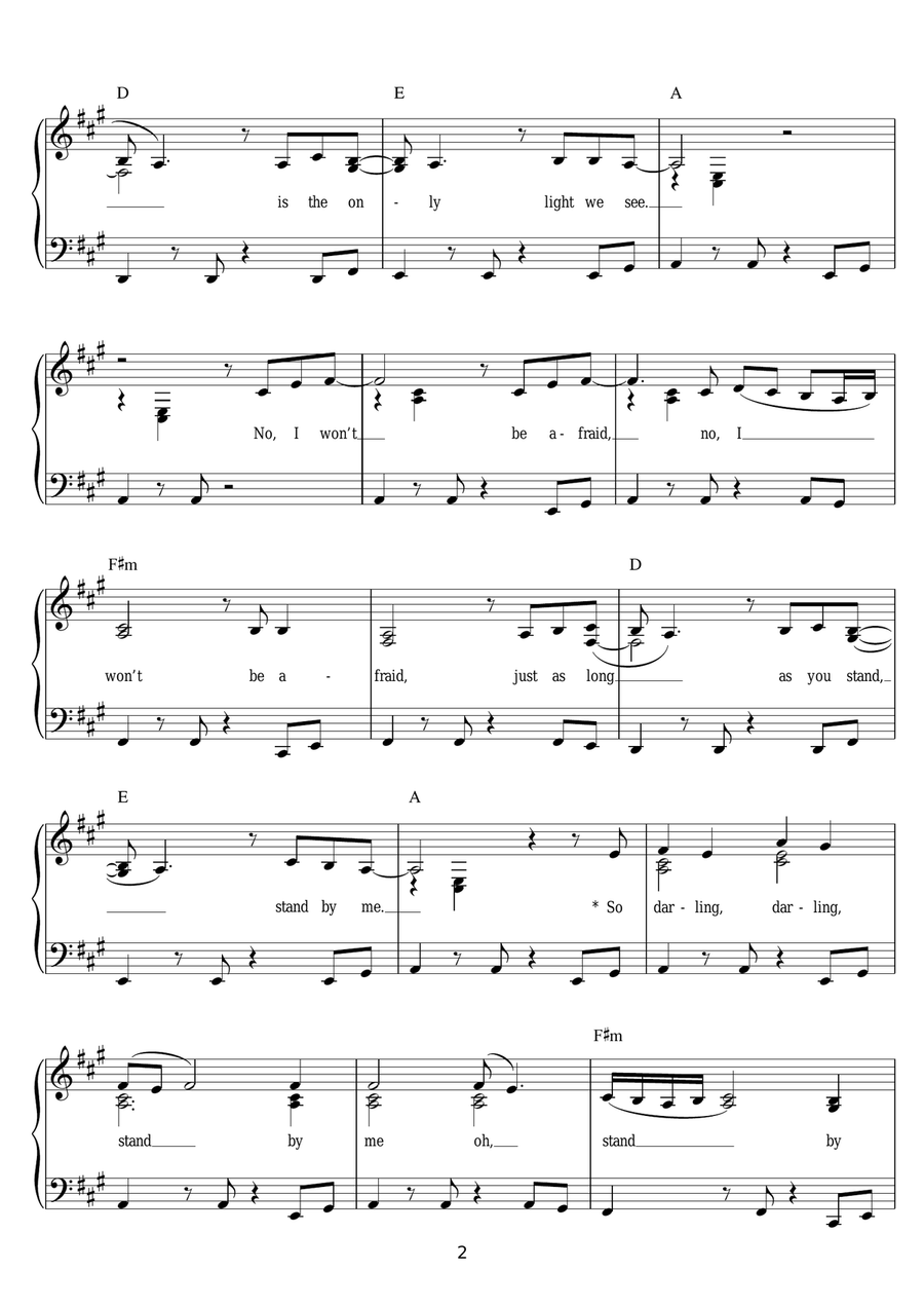 Stand By Me Voice scores gallery preview page 2