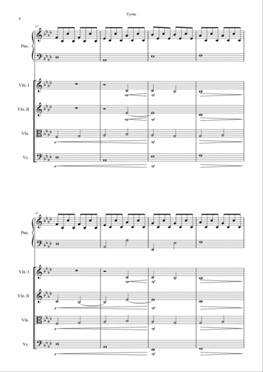 Frysta Piano Quartet scores gallery preview page 4