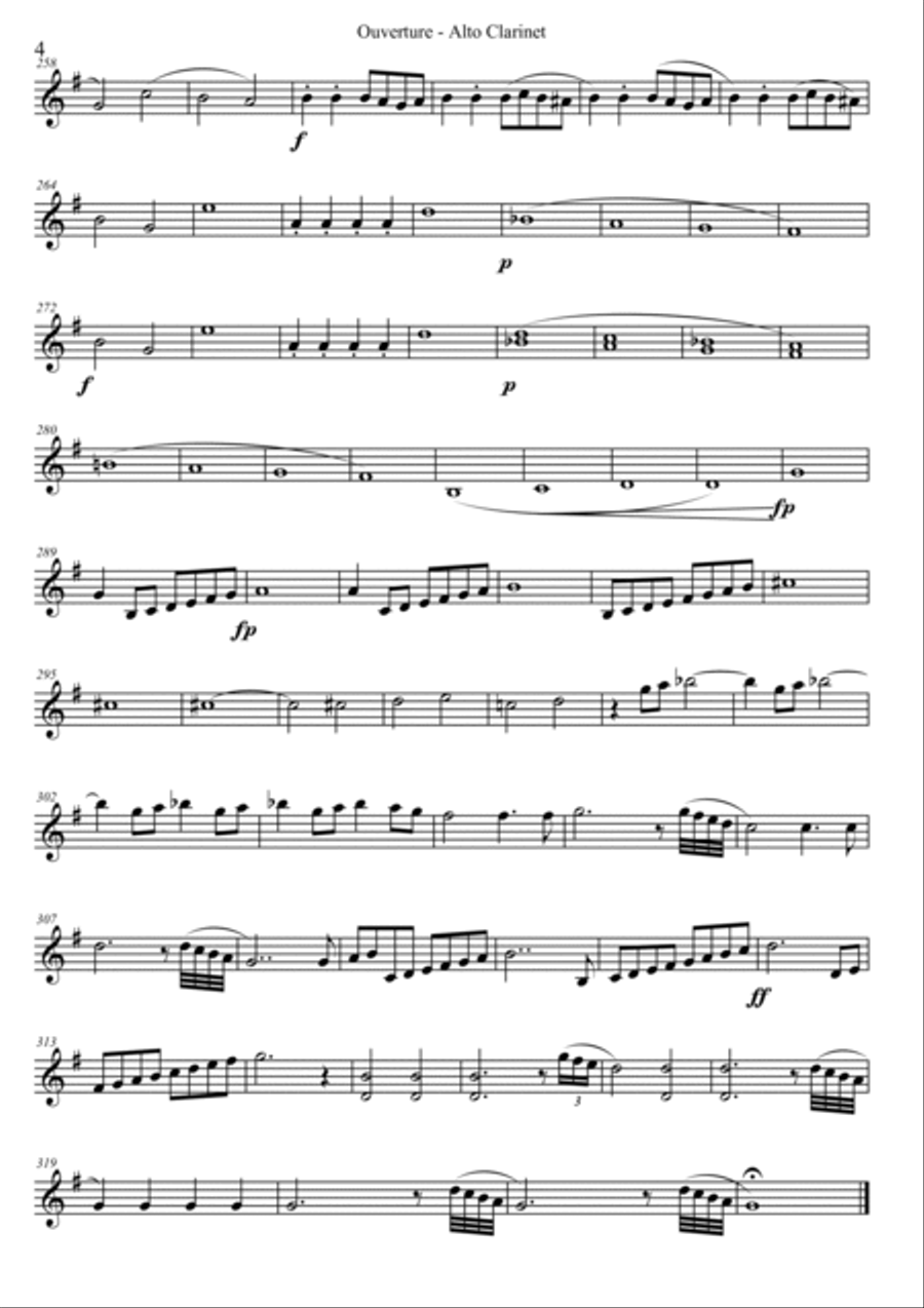Abduction from the seraglio K. 384 Ouverture Woodwind Quintet scores gallery preview page 4