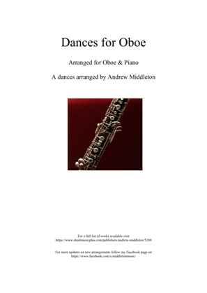 Book cover for Dances for Oboe arranged for Oboe and Piano