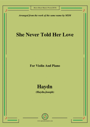 Haydn-She Never Told Her Love, for Violin and Piano