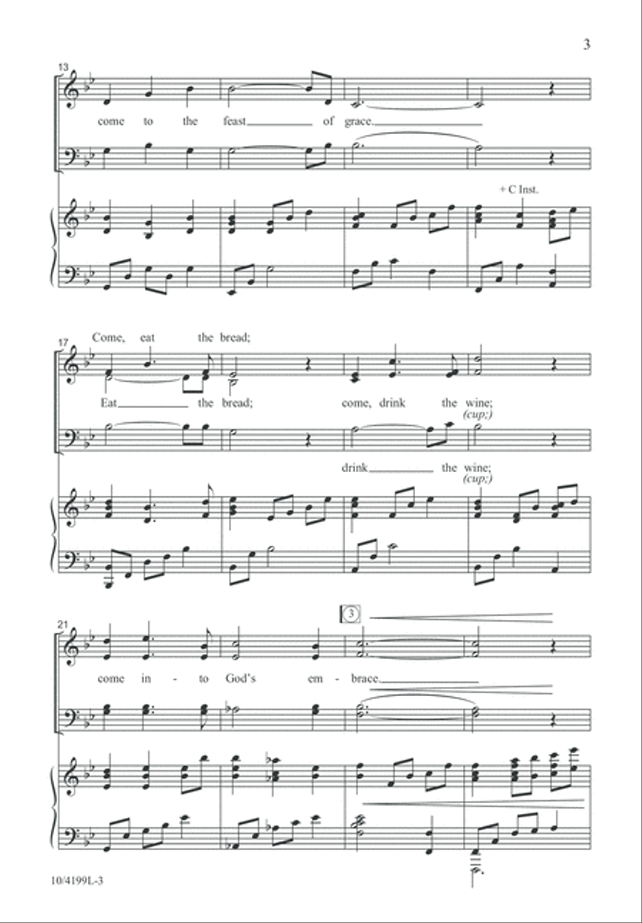Come into God's Embrace 4-Part scores gallery preview page 3