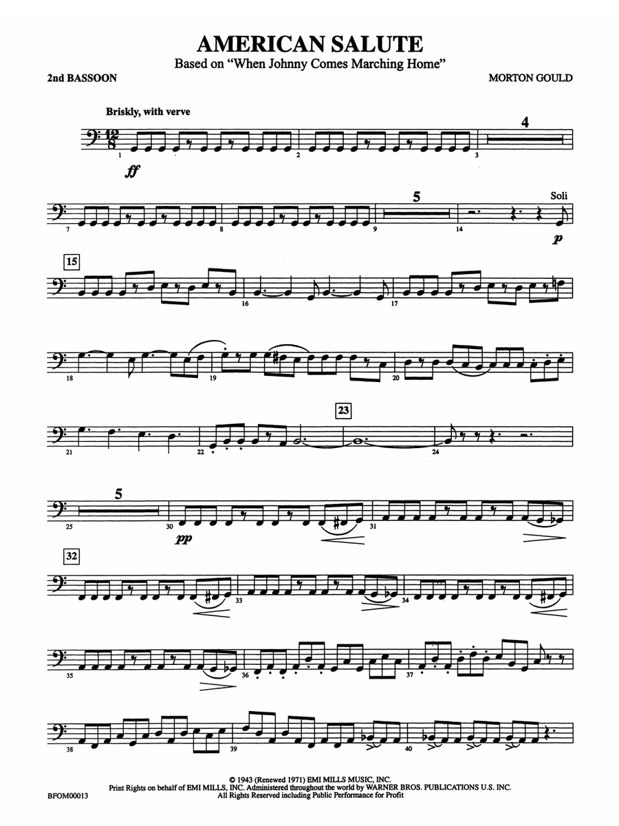 American Salute: 2nd Bassoon