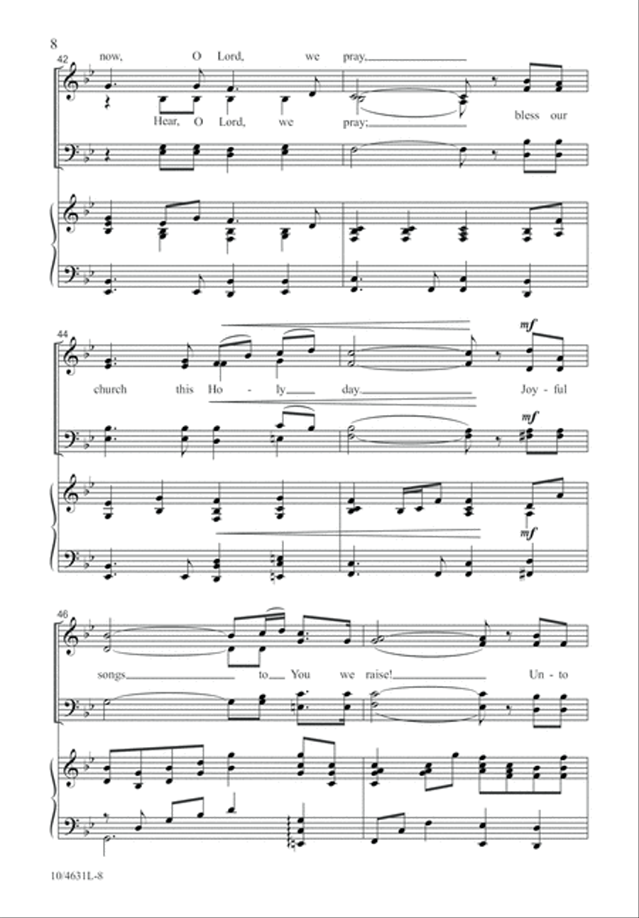God of Glory, Lord of Love 4-Part scores gallery preview page 8