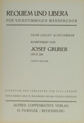 Book cover for Requiem und Libera