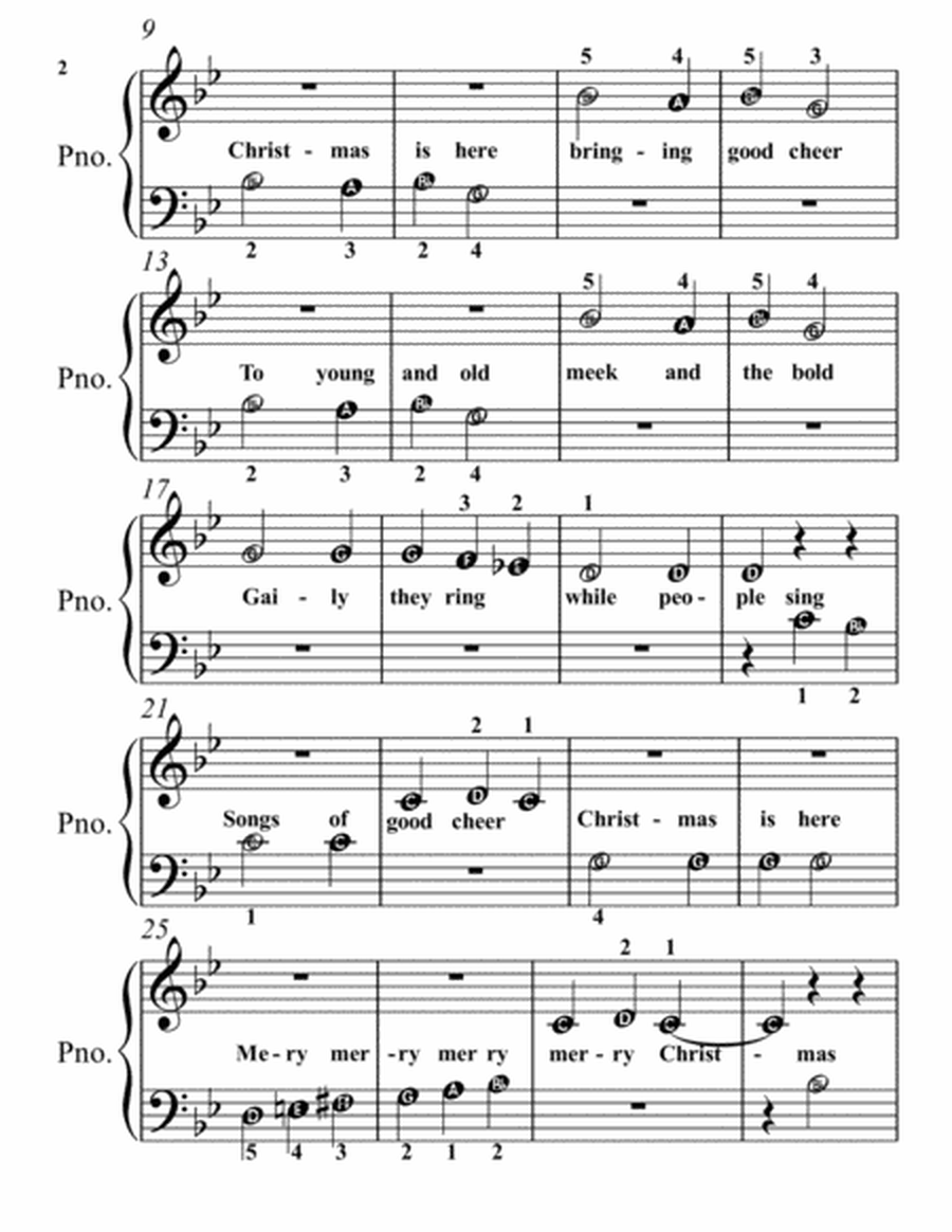 A Tiny Christmas for Beginner Piano Booklet O