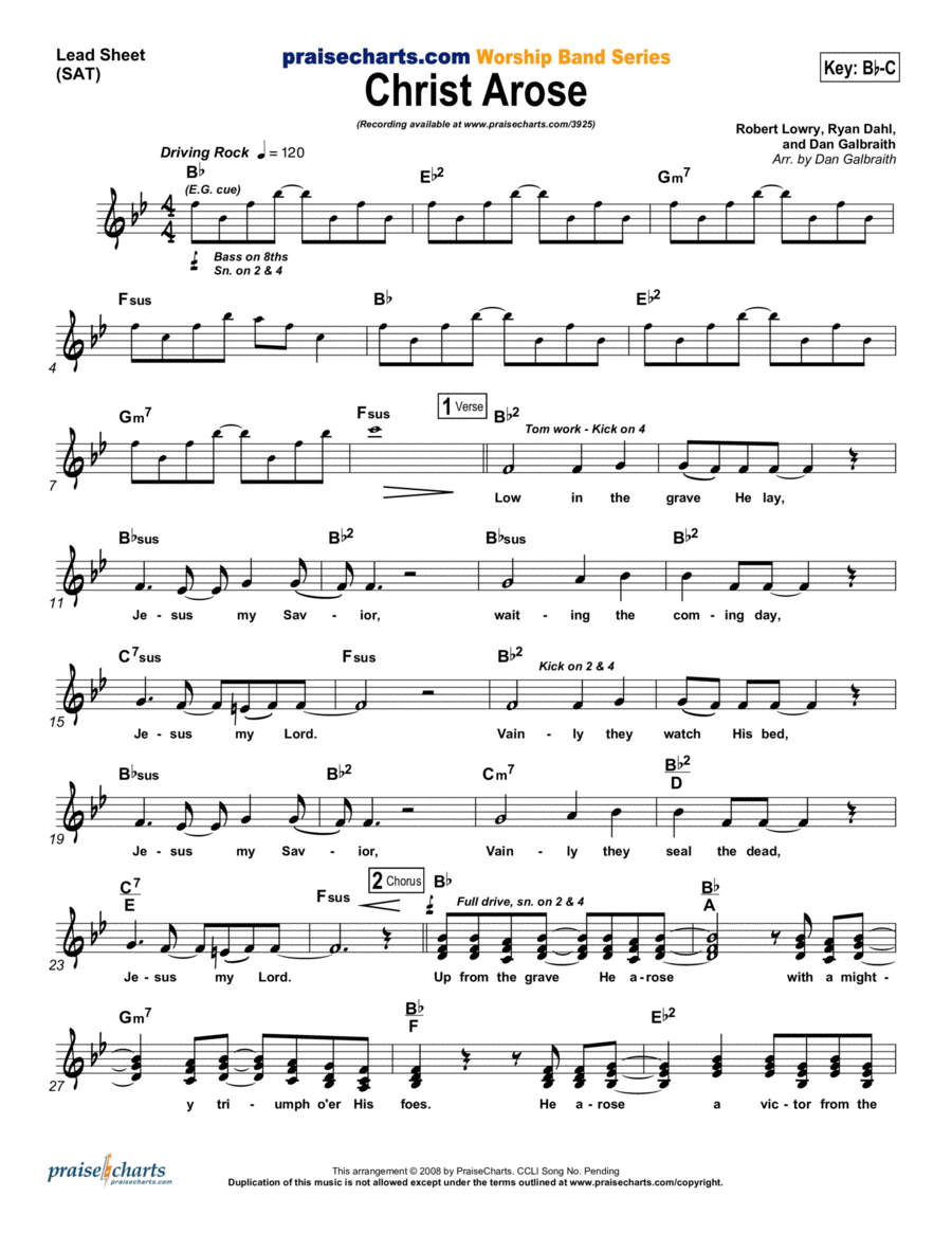 Christ Arose Christ Arose Piano scores gallery preview page 1