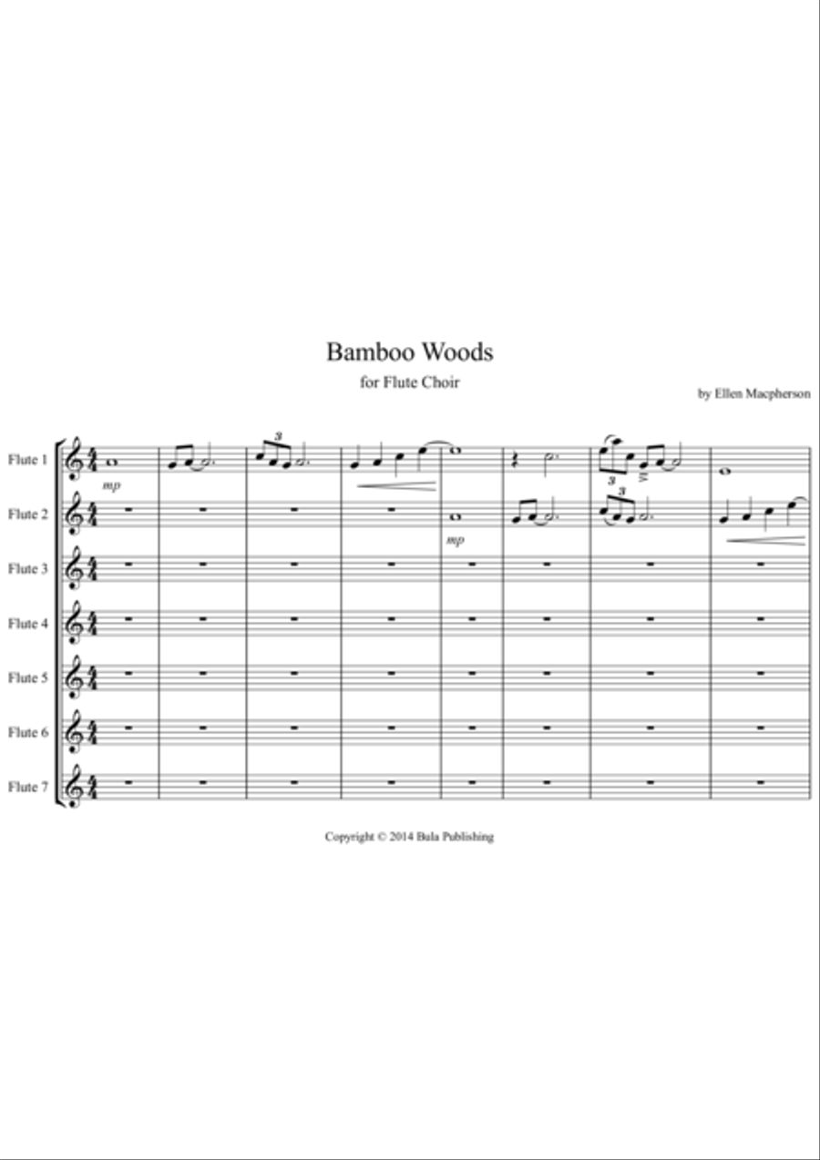 Bamboo Woods for Flute Choir Flute Choir scores gallery preview page 1