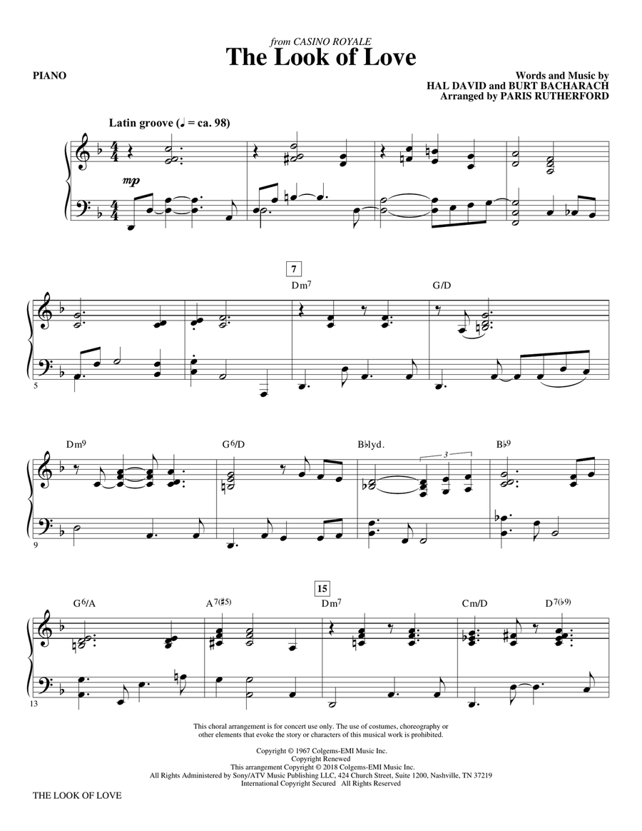 The Look of Love - Piano