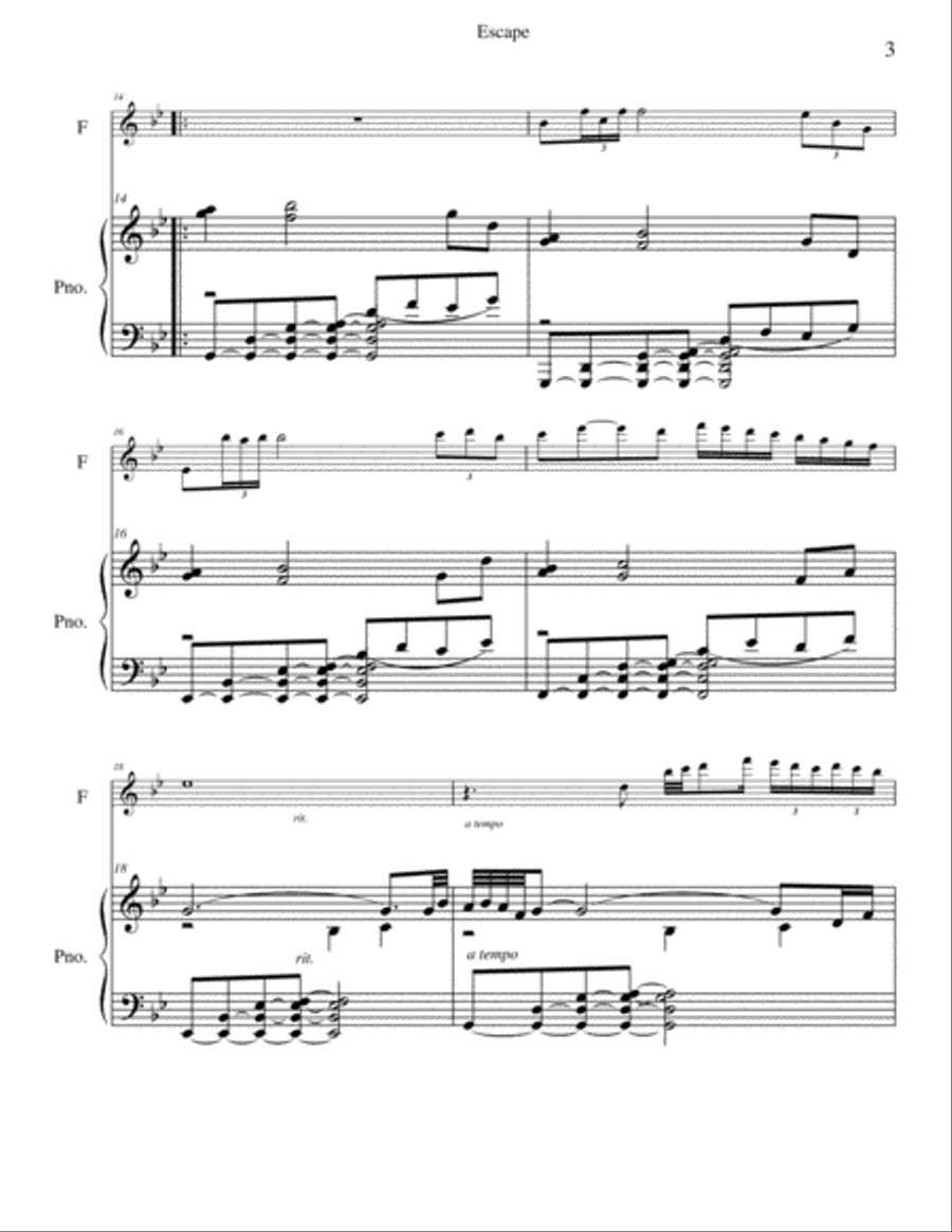 Escape Flute Solo scores gallery preview page 3