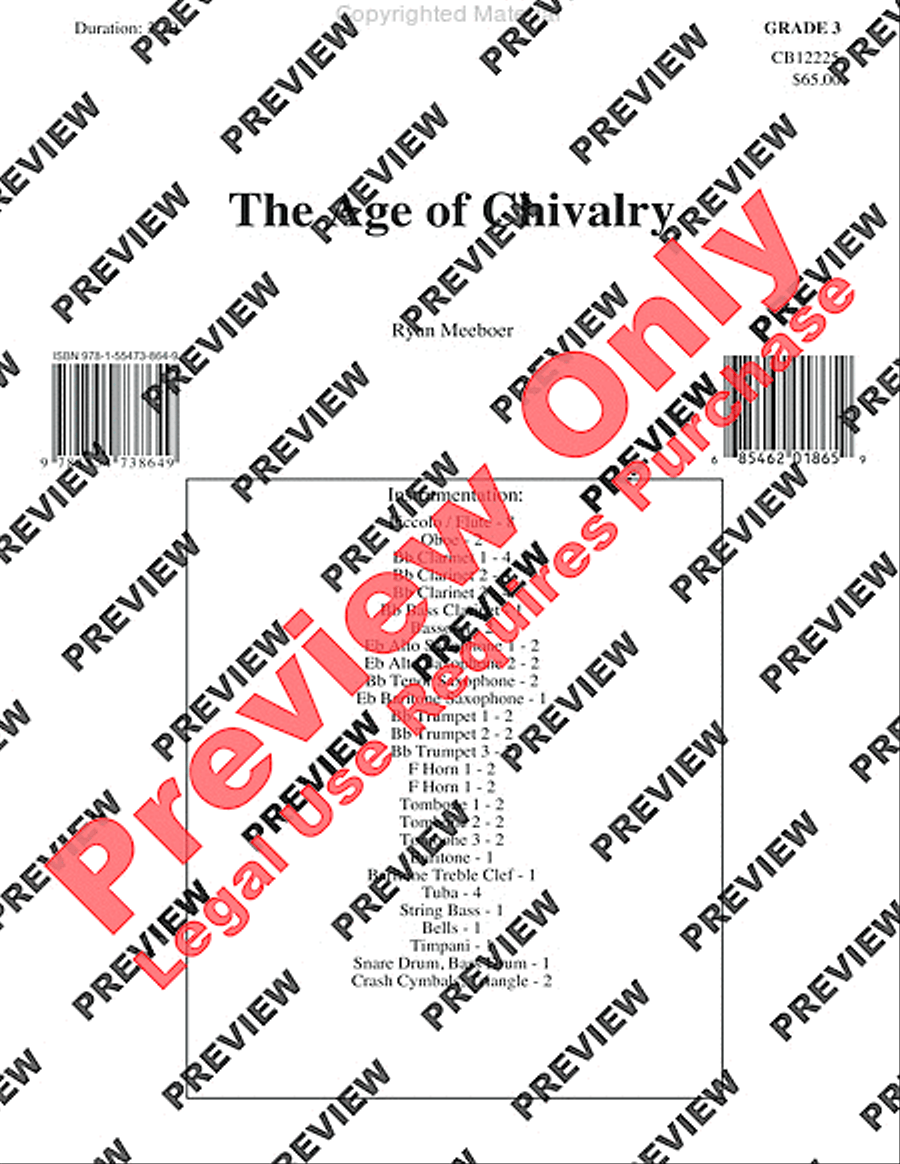 The Age of Chivalry Concert Band scores gallery preview page 2