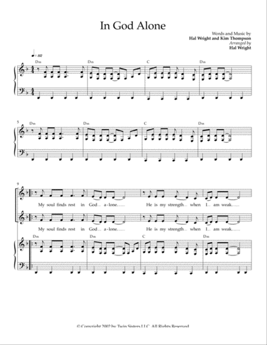 In God Alone Voice scores gallery preview page 1