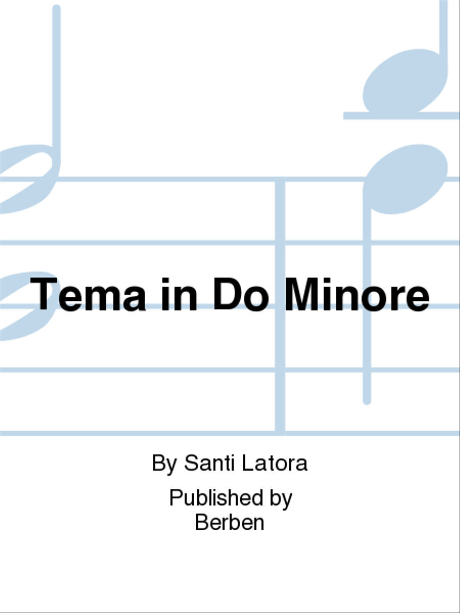 Tema In Do Minore Chamber Music scores gallery preview page 1